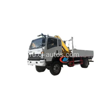 Sinotruk Howo Off Road Cargo Truck 4x4 с 6ton Knuckle Crane